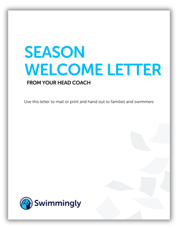 Season Welcome Letter from Coach