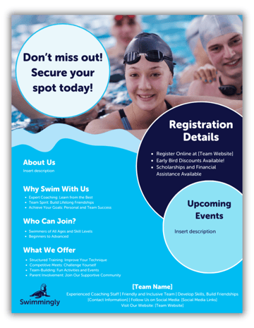 Swim Season Promo Flyer